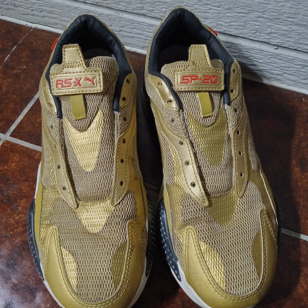 Puma RS-X3 WC Running Shoes Gold Black Size US 10 - Picture 4 of 7